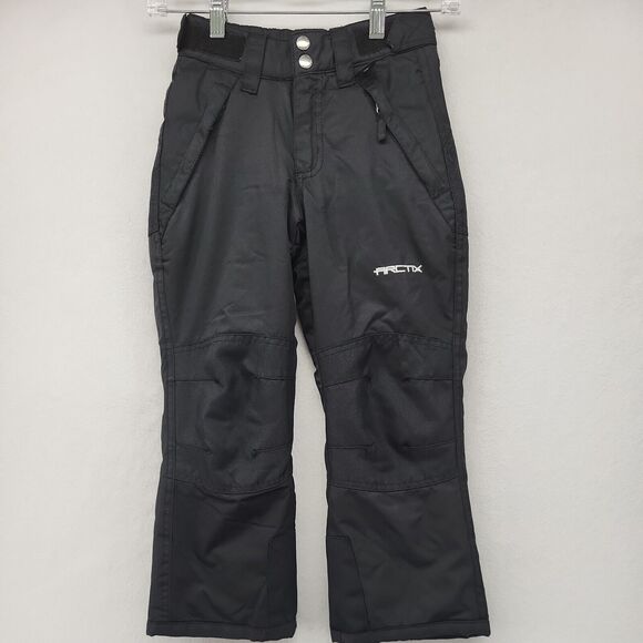 Arctix Snow Pants Black Unisex Kids Size 3K XS Adjustable Waist Reinforced Knees - Picture 1 of 12